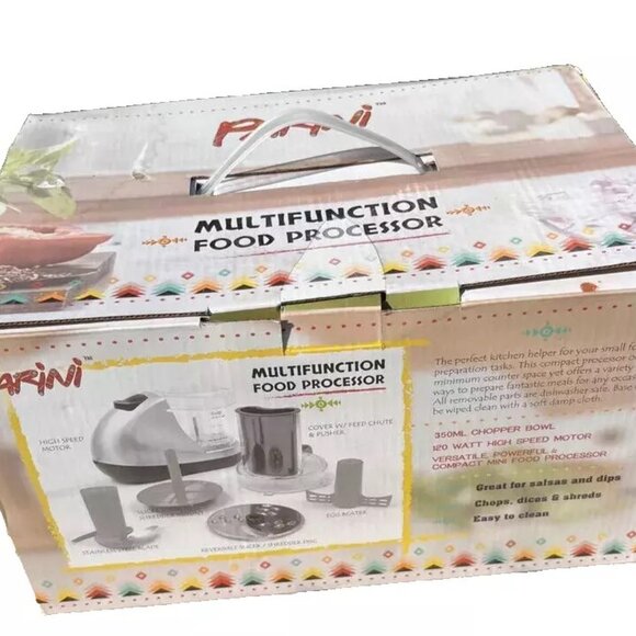 New in Box Parini Multifunction Mini Food Processor Reversible Slicer/Shredder - Picture 6 of 9